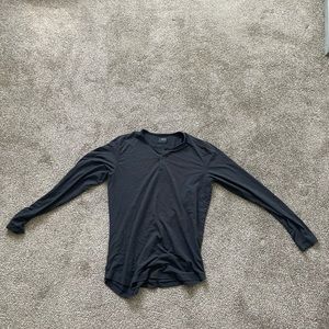 Cuts Curved Hem Henley